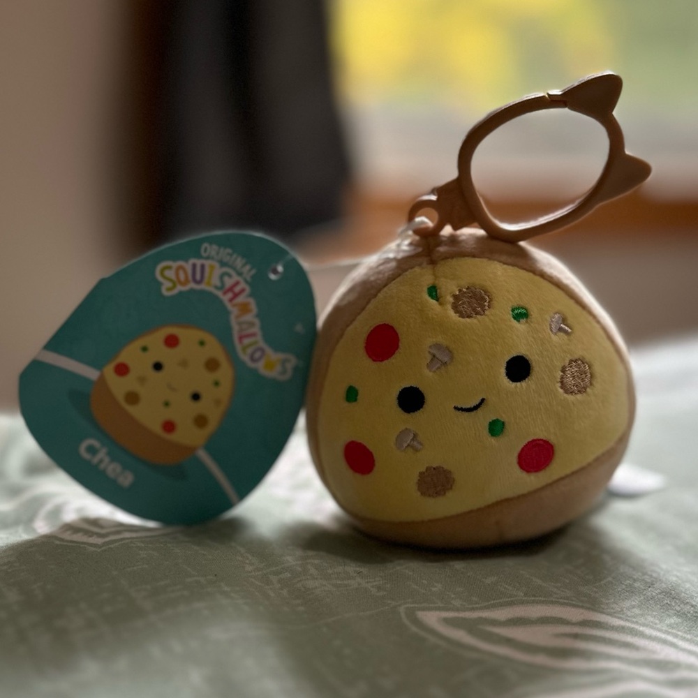 Squishmallow Keychain Pizza